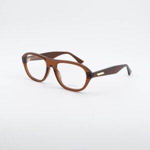 Bottega Veneta BV1131O 003 Eyeglasses Brown 55mm Aviator Frame